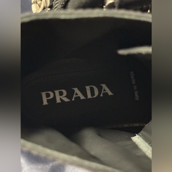 Prada Women's Black Combat Boots Monolith - Picture 4 of 12